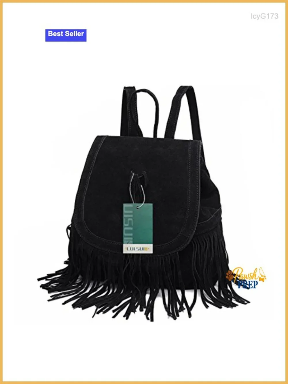 Women Faux Leather Fringe Tassel Backpack Purse Travel Daypack Shoulder Bag